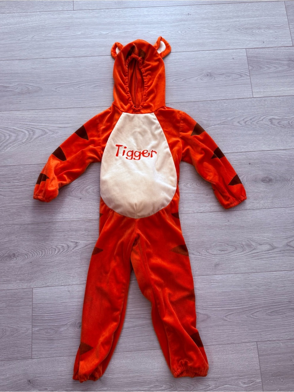 Disney Baby Tigger Plush Hooded Halloween Costume Jumpsuit Size 4T